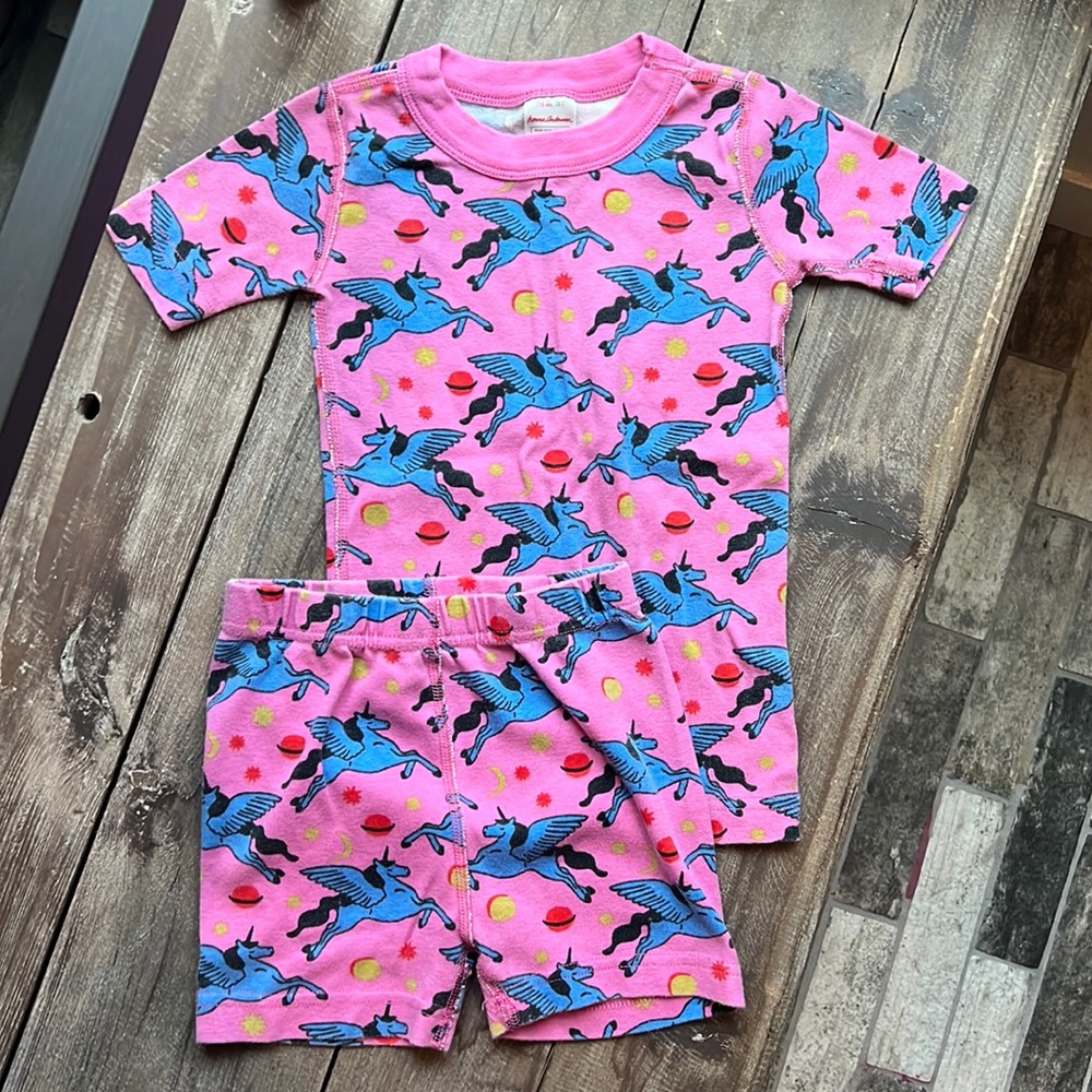 Hanna Andersson unicorn Pegasus organic cotton jammies size 5T or 110 cm 🦄 💫